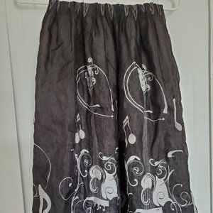 Anthropologie Lapis Guitar Music Dress, Skirt One Size Fits Most